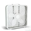 InfiniPower 20'' Box Fan, 3-Speed Cooling Table Fan with Aerodynamic Shaped Fan Blades, Convenient Carry Handle and Safety Grills