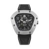 Tonino Lamborghini Men's 'SPYDERLEGGERO' Skeleton Dial Black Leather Strap Automatic Watch TLF-T06-1