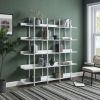 [VIDEO] 5 Tier Bookcase Home Office Open Bookshelf, Vintage Industrial Style Shelf with Metal Frame, MDF Board